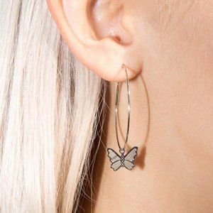 brandy melville butterfly hoops